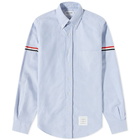 Thom Browne Men's Grosgrain Arm Band Oxford Shirt in Light Blue