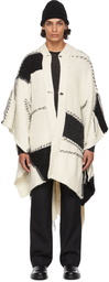 Isabel Benenato White Patchwork Shawl Cardigan