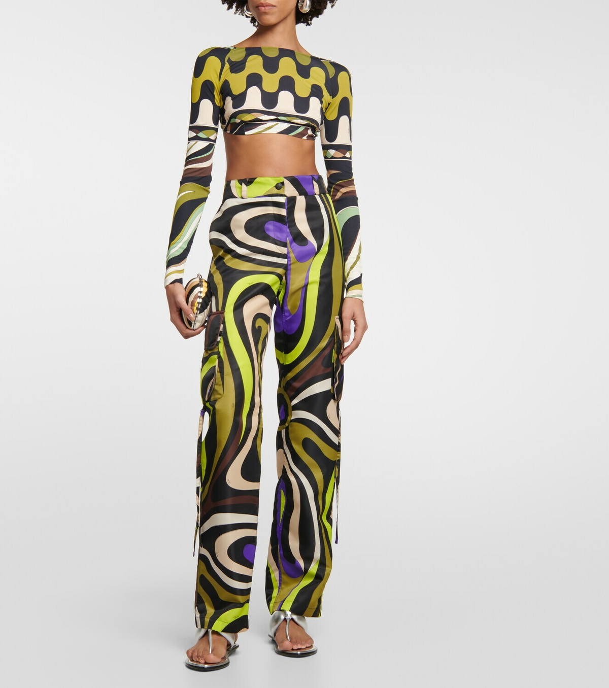 Pucci - Printed cropped shirt