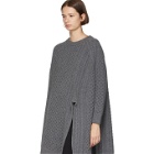 Stella McCartney Grey Wool and Alpaca Crewneck Cape Sweater