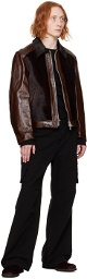 Our Legacy Brown Andalou Leather Jacket