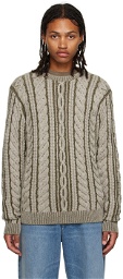 Guest In Residence Beige True Cable Sweater