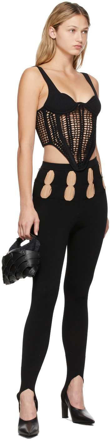 Dion Lee Black Double Stirrup Leggings