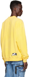 We11done Yellow Cotton Sweatshirt