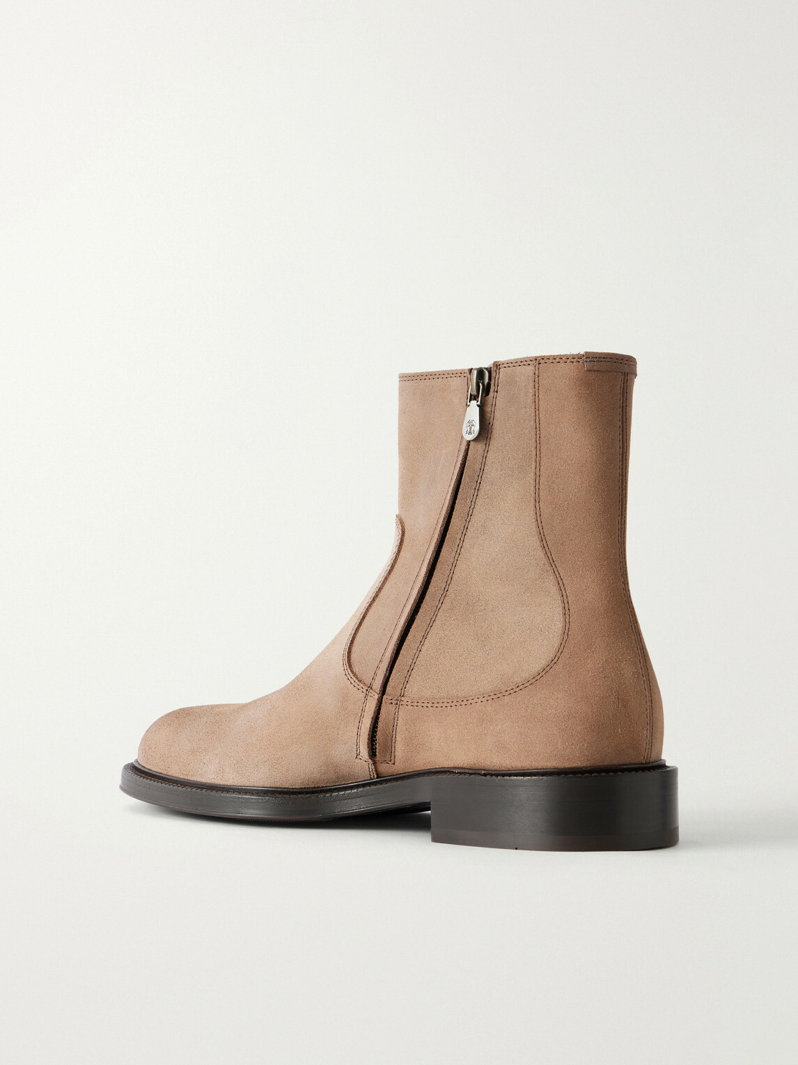 Brunello Cucinelli - Waxed Suede Chelsea Boots - Neutrals