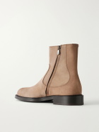 Brunello Cucinelli - Waxed Suede Chelsea Boots - Neutrals