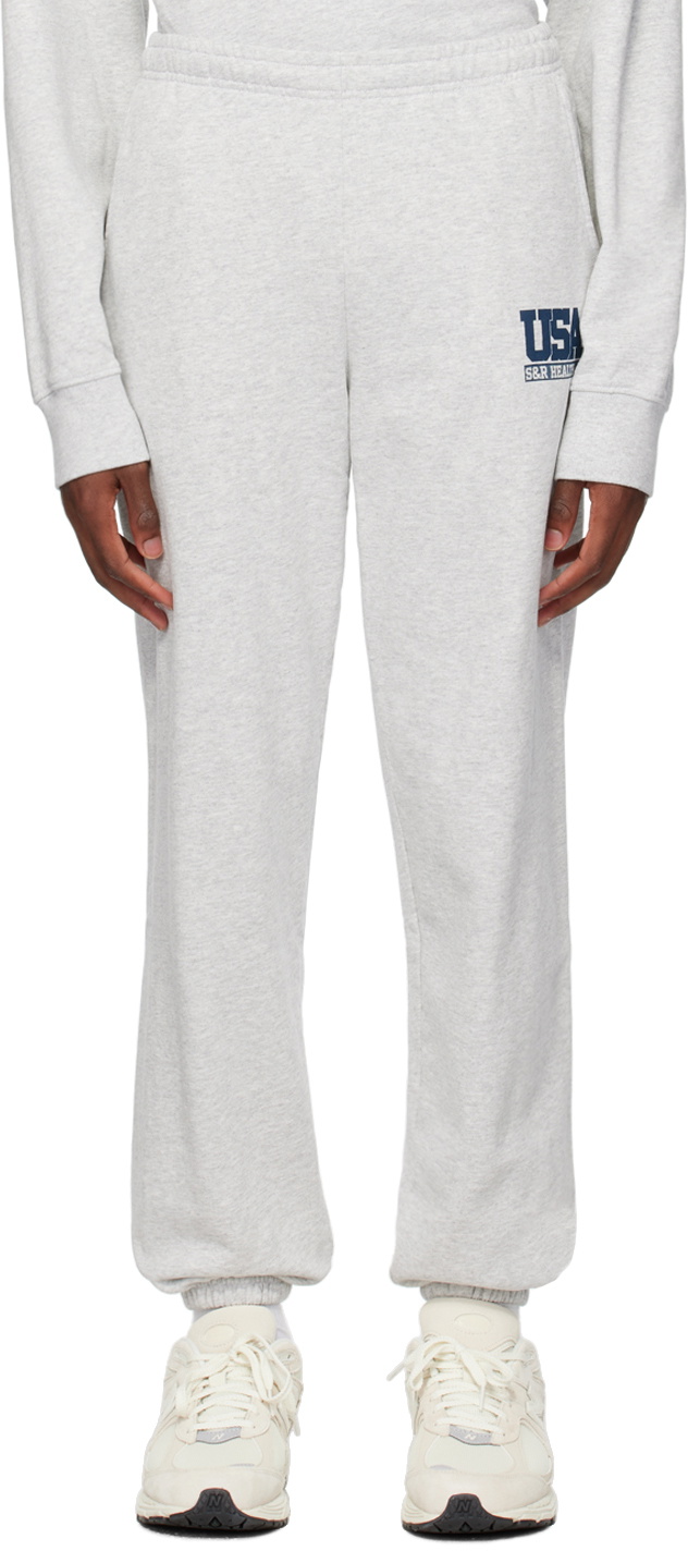 Sporty & Rich Gray 'Team USA' Sweatpants