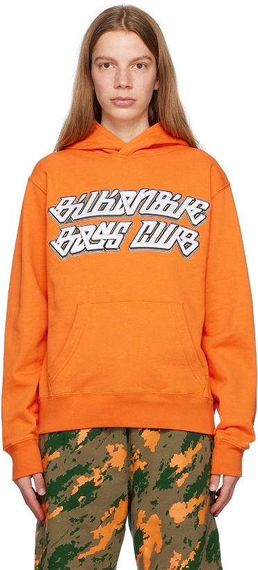 Photo: Billionaire Boys Club Orange Cursive Logo Hoodie