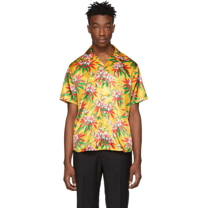 SSS World Corp Yellow Weed Hibiscus Hawaiian Shirt SSS World Corp