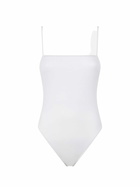 MC2 Saint Barth Woman White Ribbed One Piece Swimsuit