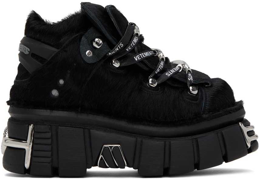 VETEMENTS Black New Rock Edition Platform Sneakers Vetements