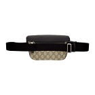 Gucci Black and Beige GG Belt Bag