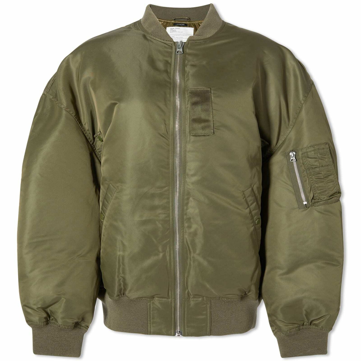 R13 Women s Zip Out Down Bomber Jacket in Olive R13