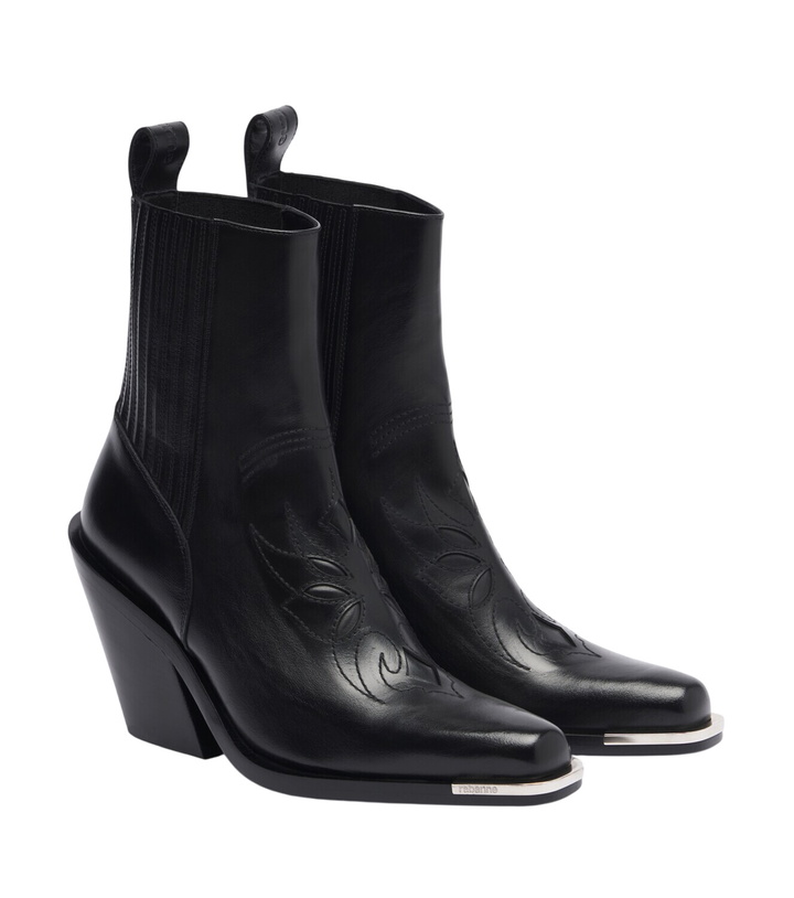 Photo: Rabanne Leather cowboy boots