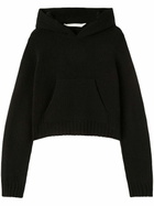 PALM ANGELS - Logo Wool Blend Hoodie