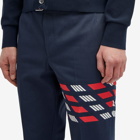 Thom Browne Men's 4-Bar Unconstructed Mogador Trousers in Blue