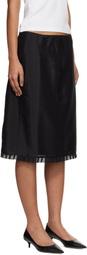Dunst Black H-Line Laced Midi Skirt