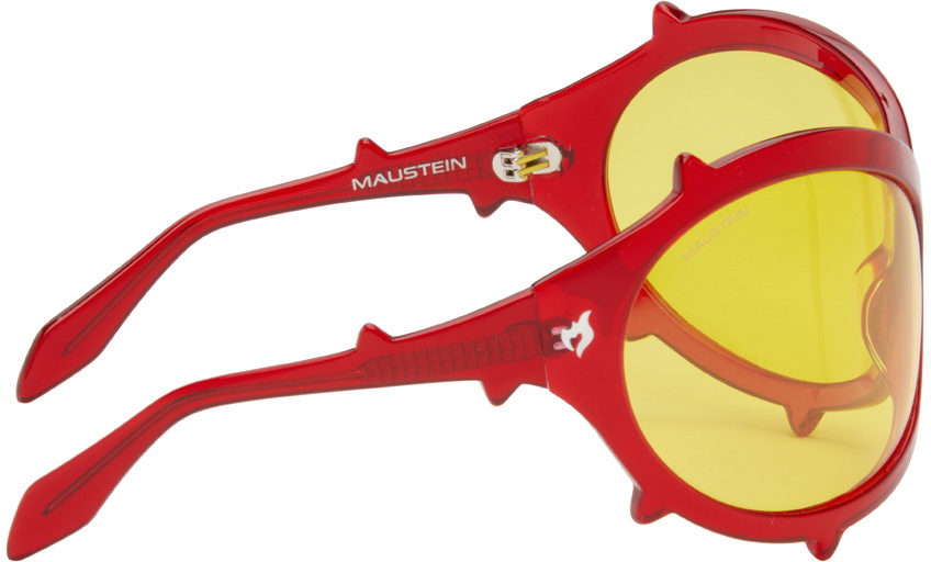 MAUSTEIN SSENSE Exclusive Red Bug Spike Sunglasses