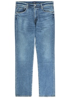 Citizens OF Humanity Gage Straight-leg Denim and Cashmere-blend Jeans Mid Blu