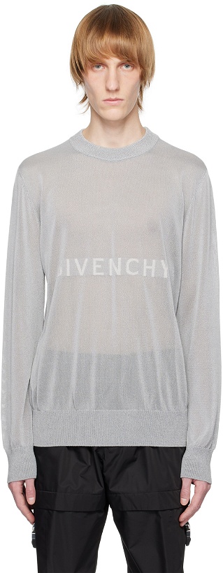 Photo: Givenchy Gray Reflective Sweater