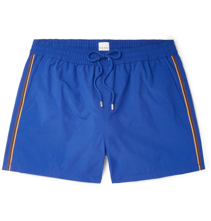 Photo: Paul Smith - Slim-Fit Short-Length Swim Shorts - Blue