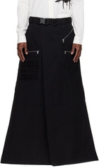 Rick Owens Black Temple Odetta Cargo Skirt
