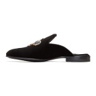 Versace Black Crown Open Loafers
