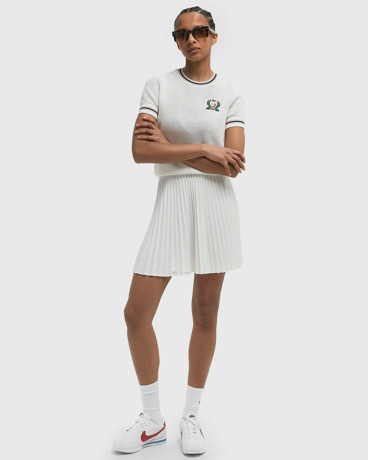 Lacoste SHIRT White Womens Shortsleefe
