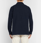 Camoshita - Camp-Collar Cotton-Flannel Shirt - Men - Navy
