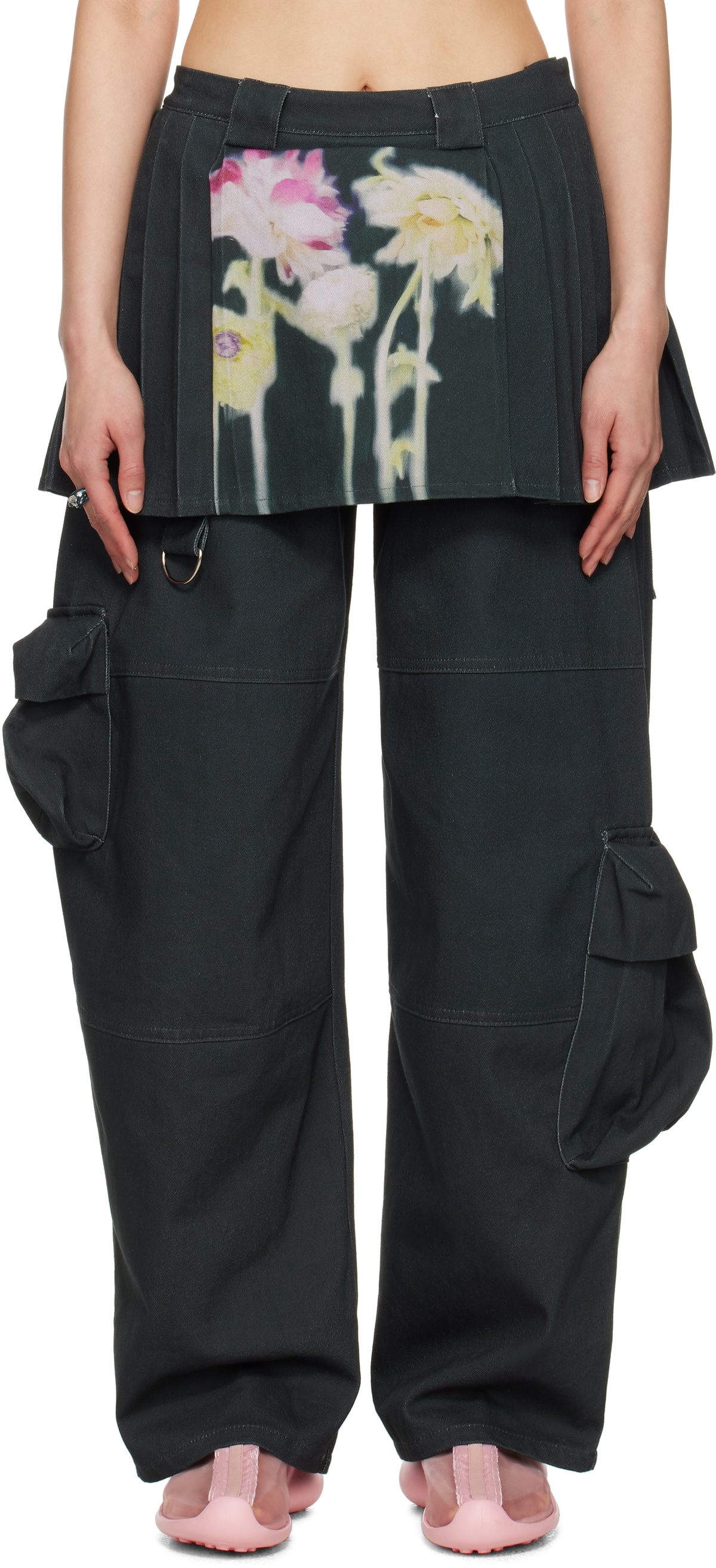 Collina Strada Black Lawn Skirt Cargo Pants