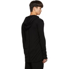 Rick Owens Black Hooded Cardigan