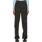 Raf Simons Black and Brown Ankle Zip Trousers
