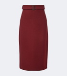 'S Max Mara Belted virgin wool pencil skirt