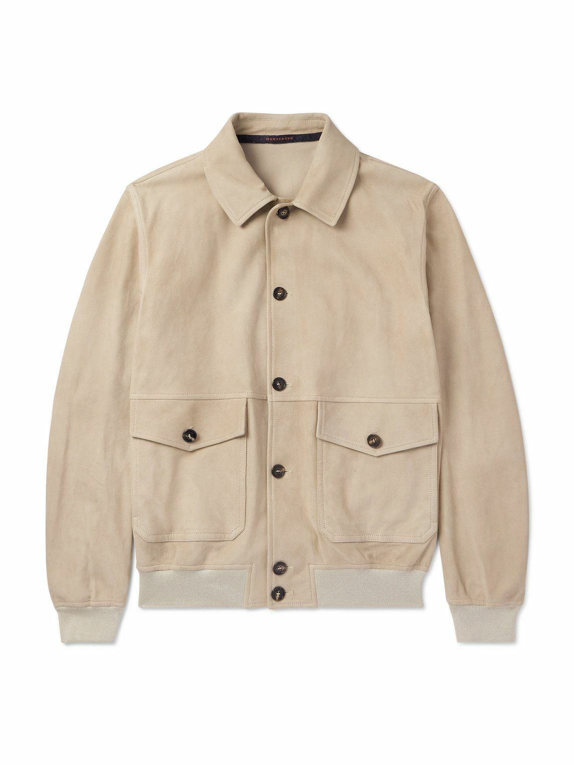 Incotex - Montedoro Suede Bomber Jacket - Neutrals