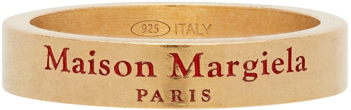 Photo: Maison Margiela Gold Logo Band Ring