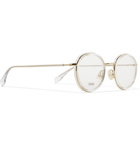Fendi - Round-Frame Acetate and Gold-Tone Optical Glasses - Neutrals