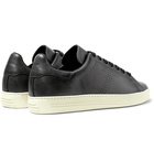 TOM FORD - Warwick Perforated Leather Sneakers - Dark gray