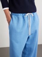 Les Tien - Straight-Leg Garment-Dyed Cotton-Jersey Sweatpants - Blue