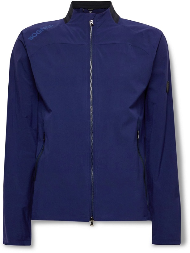 Photo: Bogner - Nikas Logo-Print Stretch-Shell Golf Jacket - Blue