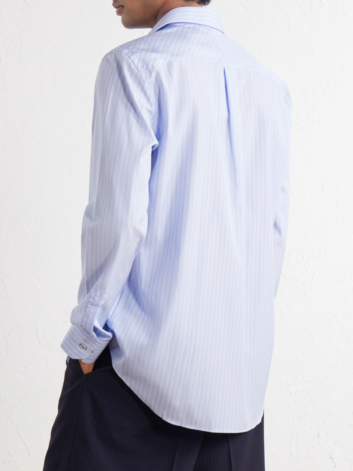 Paul Smith - Striped Cotton-Poplin Shirt - Blue