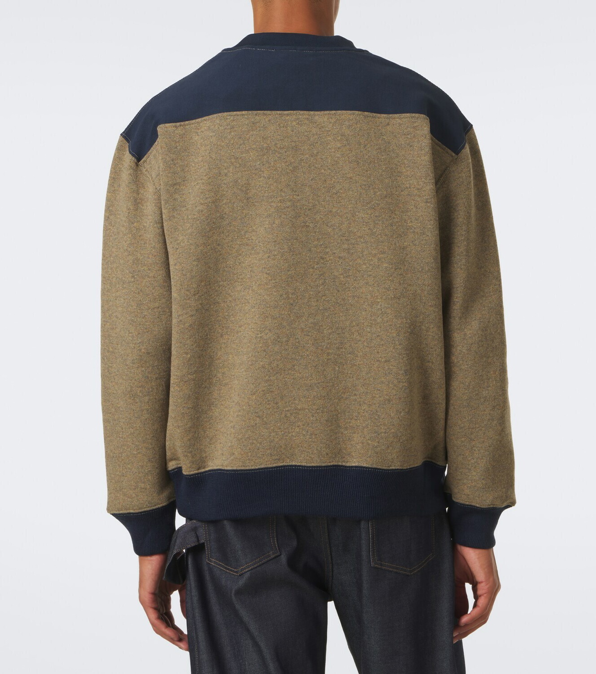 JW Anderson Embroidered wool-blend half-zip sweater
