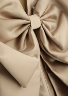 Odd Muse Ultimate Muse Bow Satin Mini Dress Gold