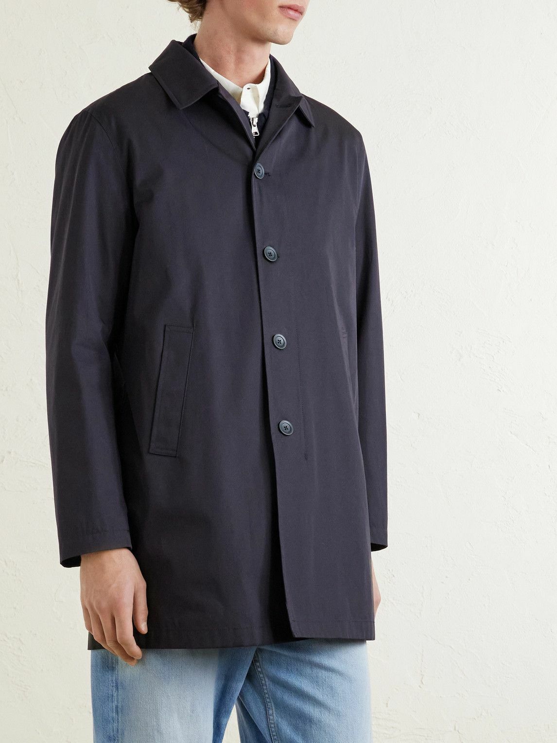 Herno - Cotton-Gabardine Car Coat - Blue