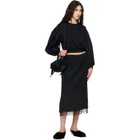 Simone Rocha Black Mini Double Ribbon Rosette Top Handle Bag