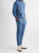 Peter Millar - Lava Wash Stretch Cotton and Modal-Blend Jersey Hoodie - Blue