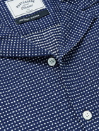 Portuguese Flannel - Convertible-Collar Embroidered Cotton-Blend Shirt - Blue