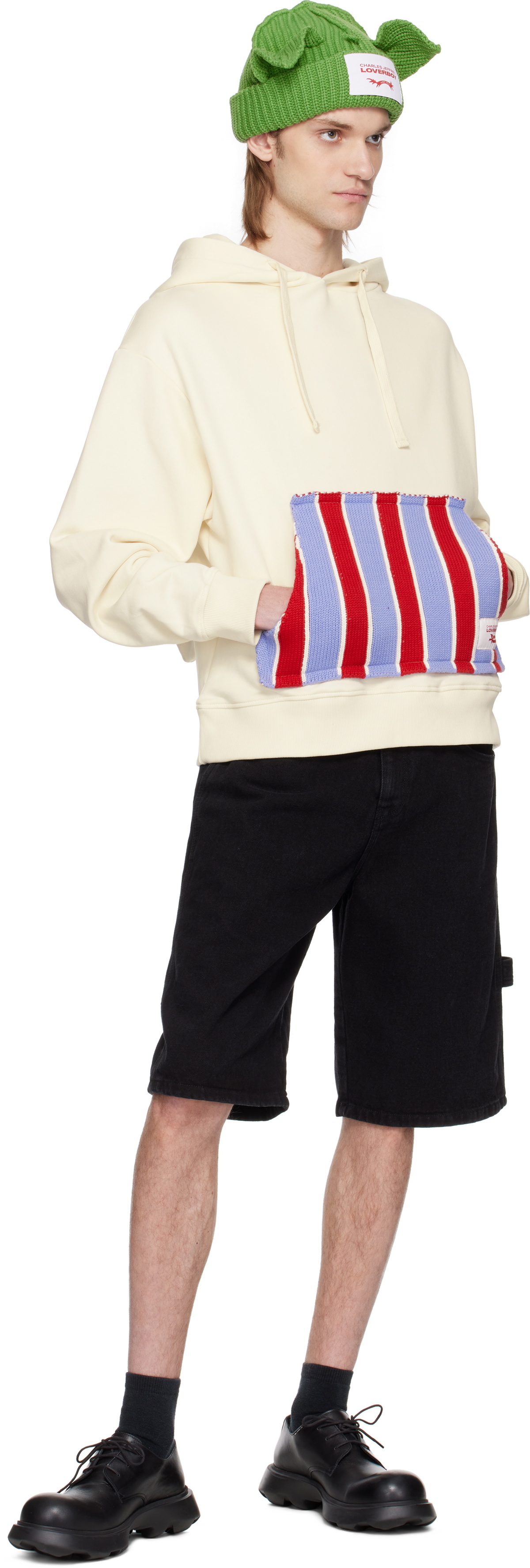 Charles Jeffrey LOVERBOY Off-White Patch Rabbit Ears Hoodie