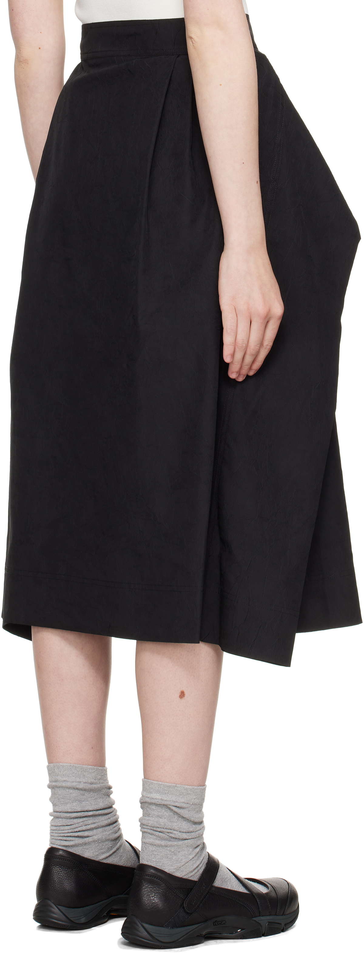 YMC Black George Midi Skirt
