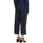 Cedric Charlier Blue Front Zip Jeans