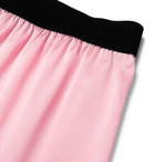 TOM FORD - Velvet-Trimmed Stretch-Silk Satin Boxer Shorts - Pink